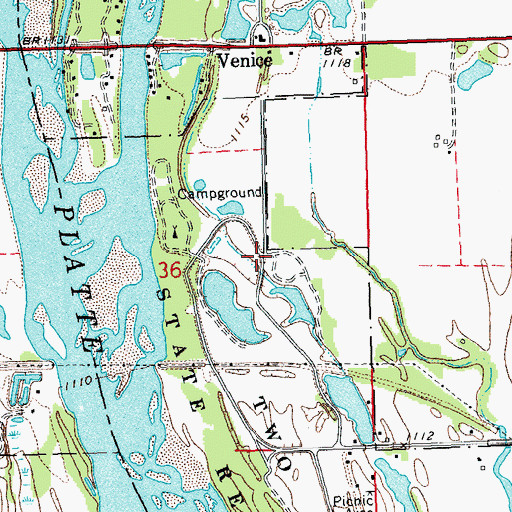Topographic Map of Oak Grove Campground, NE