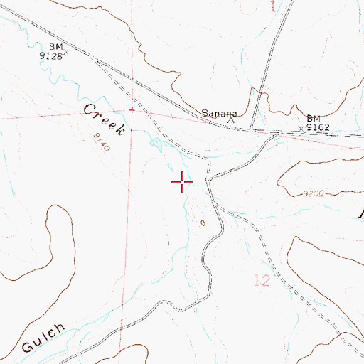 Topographic Map of Los Creek, CO