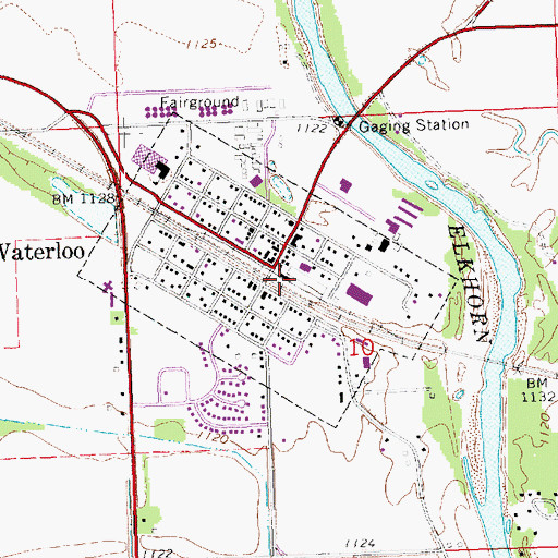 Topographic Map of Waterloo, NE