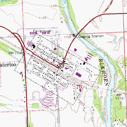 Topographic Map of Waterloo Post Office, NE