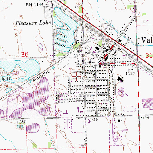 Topographic Map of Valley Historical Museum, NE
