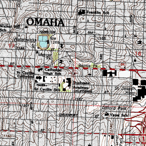 Topographic Map of Reorganized Church of Jesus Christ of Latter Day Saints, NE