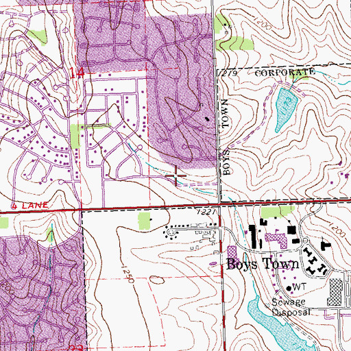 Topographic Map of Beth El Synagogue, NE