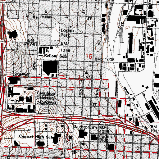 Topographic Map of Grace Tabernacle Church of God in Christ, NE