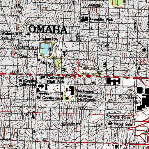 Topographic Map of Union Community Holy Spirit Church, NE