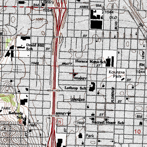 Topographic Map of Good Tidings Evangelistic Church, NE