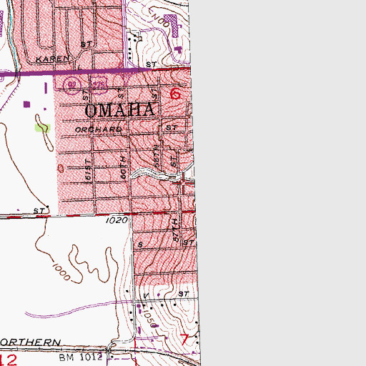 Topographic Map of Omaha Korean Assembly of God Church, NE