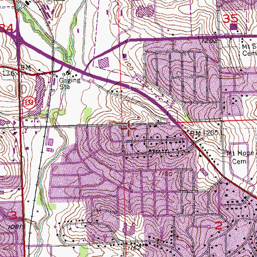 Topographic Map of Bensonvale Covenant Church, NE