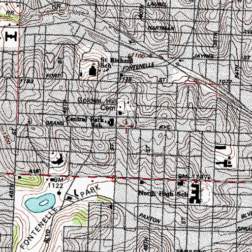Topographic Map of Church of the Lord Jesus Christ Apostolic Faith, NE