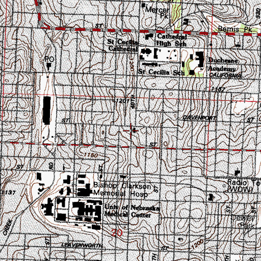 Topographic Map of Saint Barnabas Parish, NE
