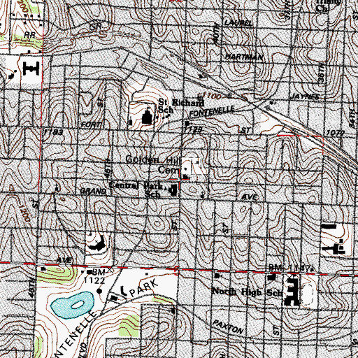 Topographic Map of Greater Mount Olive Missionary Baptist Church, NE