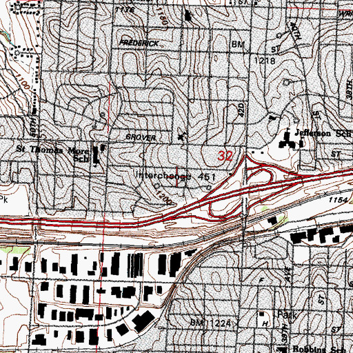 Topographic Map of Foursquare Gospel First Church Lighthouse on the Hill, NE