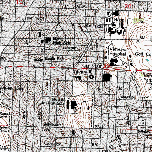 Topographic Map of Hanscom Park United Methodist Church, NE