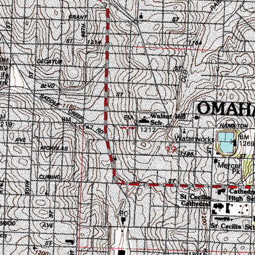 Topographic Map of Gregg Memorial African Methodist Episcopal Church, NE