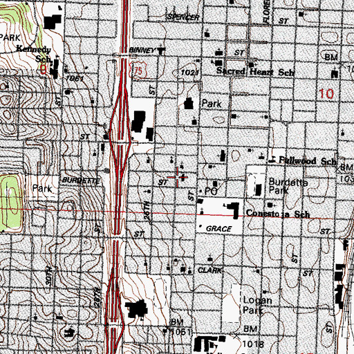 Topographic Map of Saint Benedict Church, NE