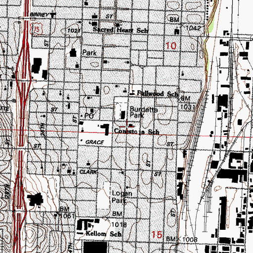 Topographic Map of Morning Star Baptist Church, NE