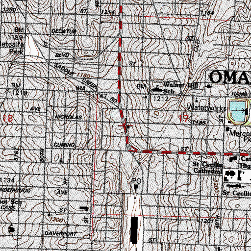 Topographic Map of Nichiren Shoshu of America, NE