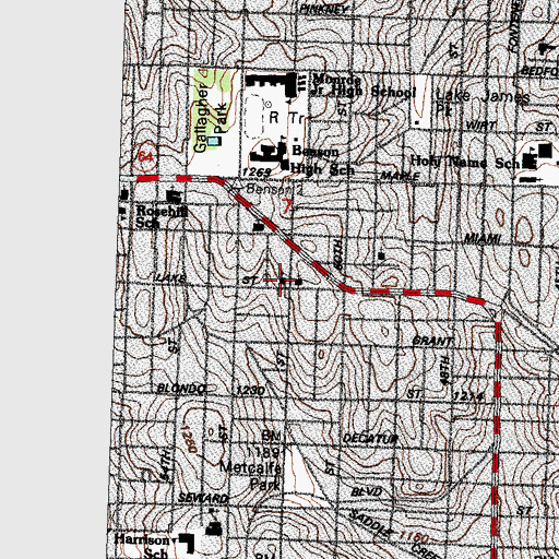Topographic Map of Saint Vincent Orthodox Western Rite Church, NE