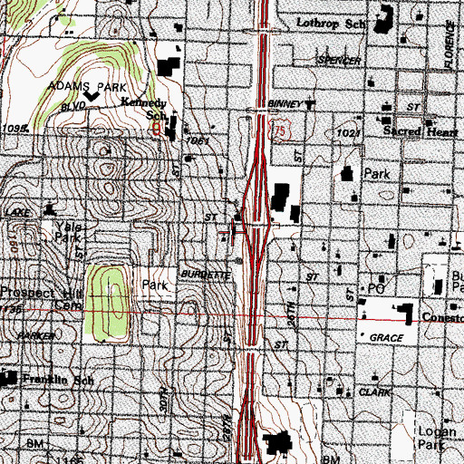 Topographic Map of Immanuel Community Church, NE