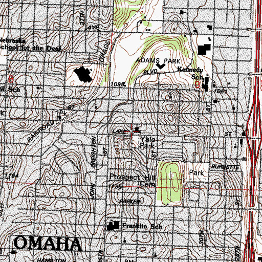 Topographic Map of Salem Baptist Church, NE