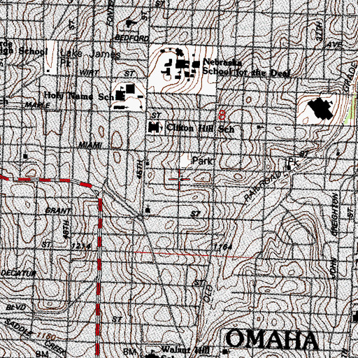 Topographic Map of Inspirational Church, NE