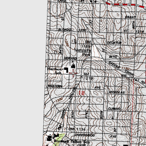 Topographic Map of Beth Israel Synagogue, NE