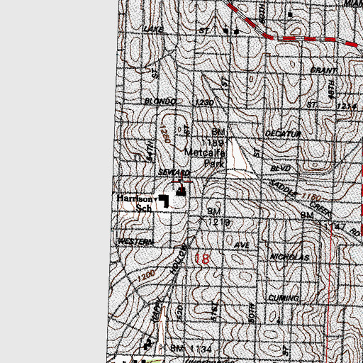 Topographic Map of Mother of Perpetual Help Church, NE