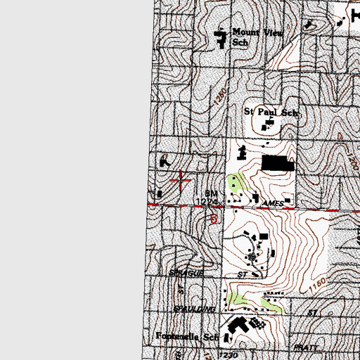 Topographic Map of Sonrise Christian Fellowship Church, NE
