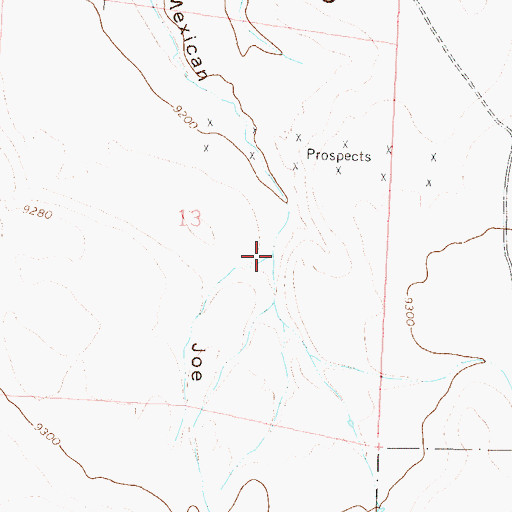 Topographic Map of Monchego Creek, CO