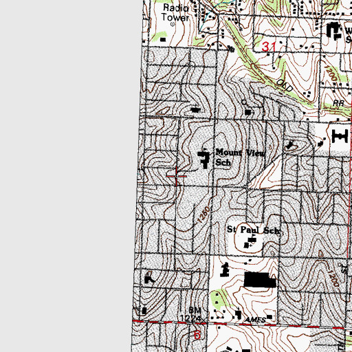 Topographic Map of The Church of Jesus Christ of Latter Day Saints, NE