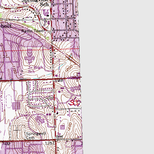 Topographic Map of Victory Church, NE