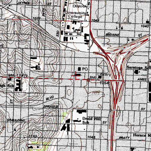 Topographic Map of New Hope Deliverance Church, NE