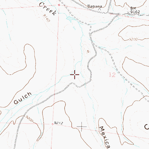 Topographic Map of Mexican Joe Gulch, CO