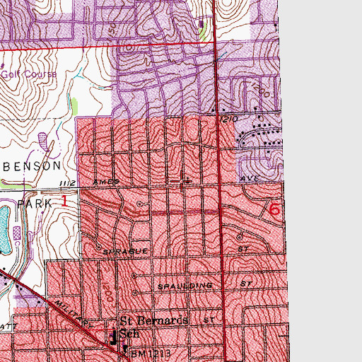 Topographic Map of New Rising Star Missionary Baptist Church, NE