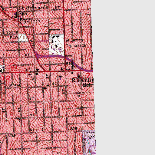 Topographic Map of Benson Church of Christ, NE
