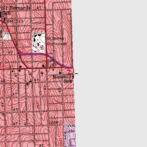 Topographic Map of Benson Presbyterian Church, NE