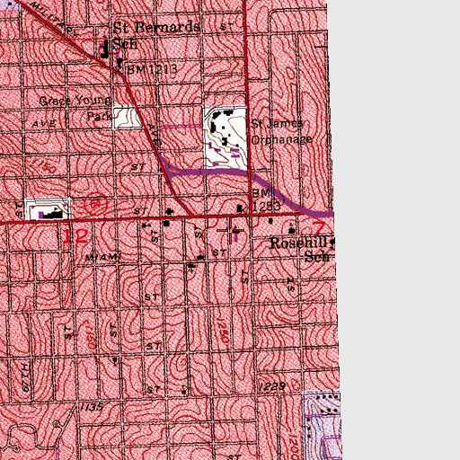Topographic Map of Immanuel Lutheran Church, NE