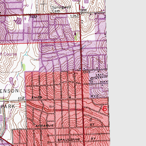 Topographic Map of Crossroad Baptist Church, NE