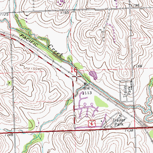 Topographic Map of Omaha Regency, NE