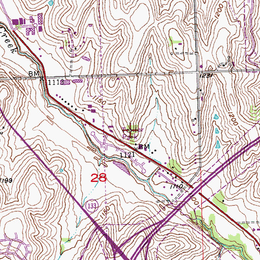 Topographic Map of Peaceful Valley Mobile Homes, NE