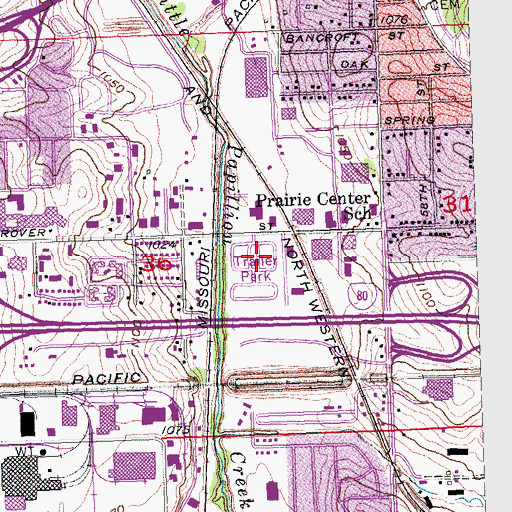 Topographic Map of Coniglias Mobile Home Park, NE