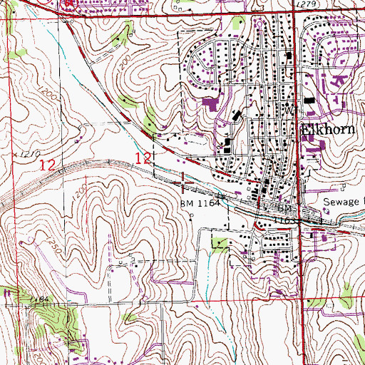 Topographic Map of Hi Land Mobile Home Park, NE