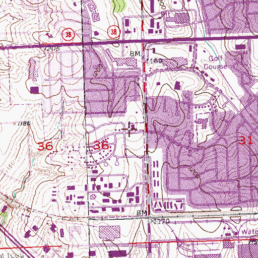 Topographic Map of Millard Branch Library, NE