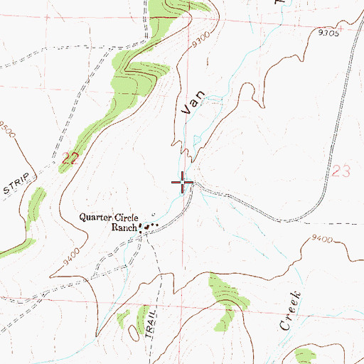Topographic Map of Quemado Creek, CO