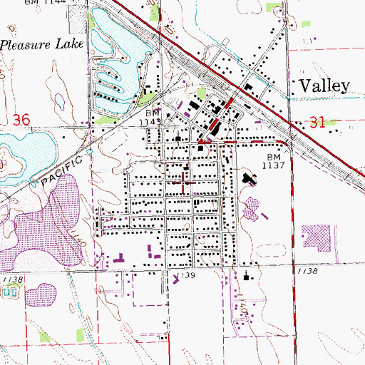 Topographic Map of First United Methodist Church, NE
