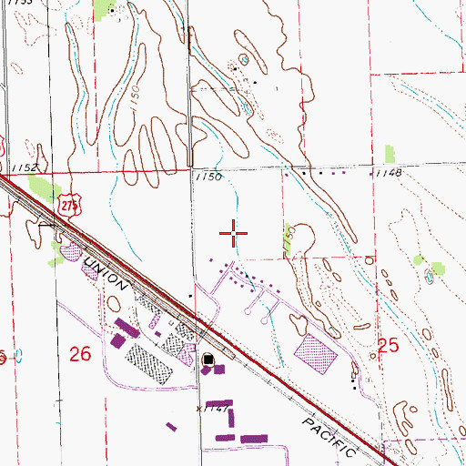 Topographic Map of The Pines Country Club, NE