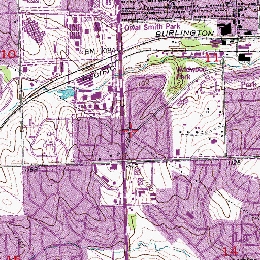 Topographic Map of First Church of the Nazarene, NE