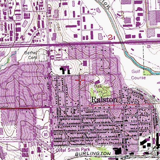 Topographic Map of Messiah Lutheran Church, NE