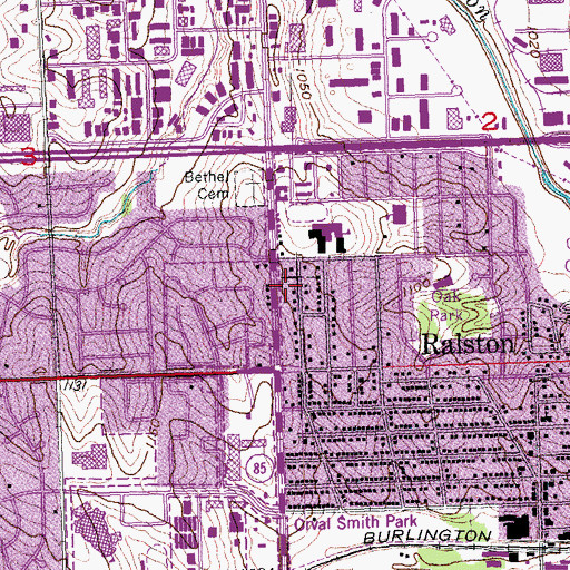 Topographic Map of Lakeview Dental, NE