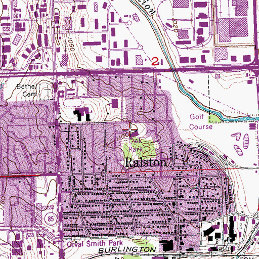 Topographic Map of Saint Gerards Catholic Church, NE